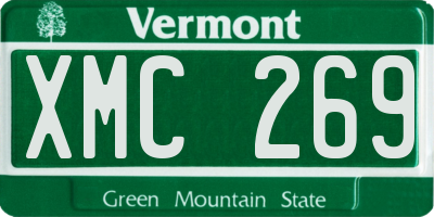 VT license plate XMC269