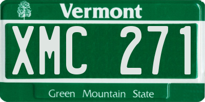 VT license plate XMC271