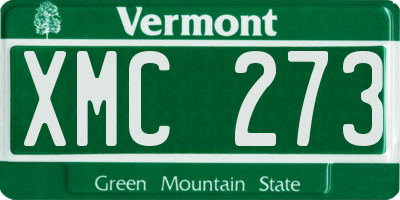 VT license plate XMC273