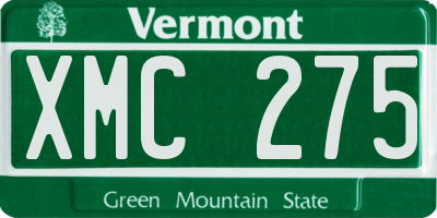 VT license plate XMC275