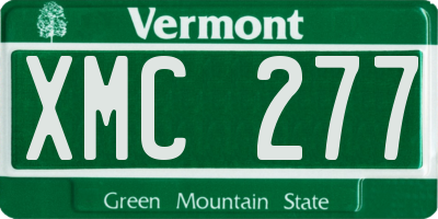 VT license plate XMC277