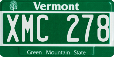VT license plate XMC278