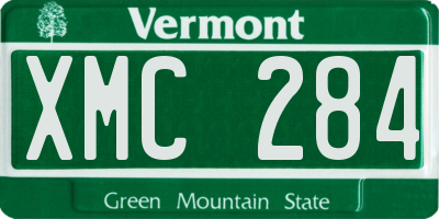 VT license plate XMC284