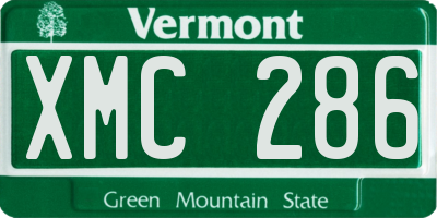 VT license plate XMC286