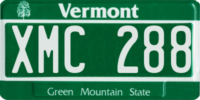 VT license plate XMC288