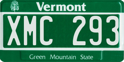 VT license plate XMC293