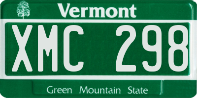 VT license plate XMC298