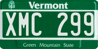VT license plate XMC299