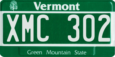 VT license plate XMC302