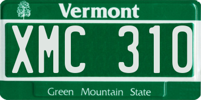 VT license plate XMC310