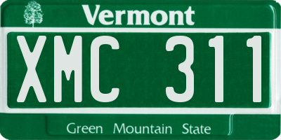 VT license plate XMC311