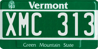 VT license plate XMC313