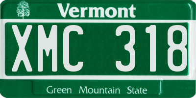 VT license plate XMC318