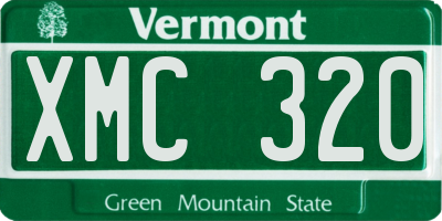 VT license plate XMC320