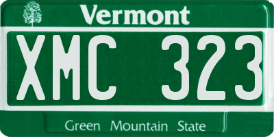 VT license plate XMC323