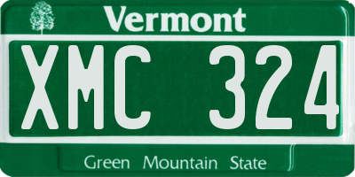 VT license plate XMC324