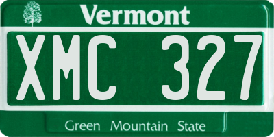 VT license plate XMC327