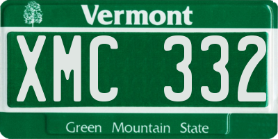 VT license plate XMC332