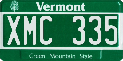 VT license plate XMC335