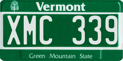 VT license plate XMC339
