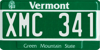VT license plate XMC341