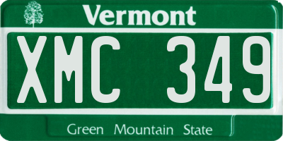 VT license plate XMC349
