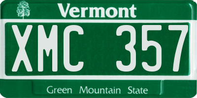 VT license plate XMC357