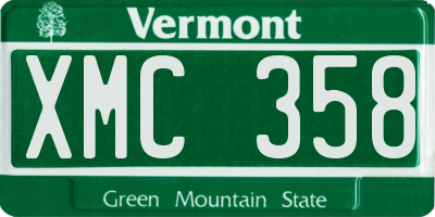 VT license plate XMC358