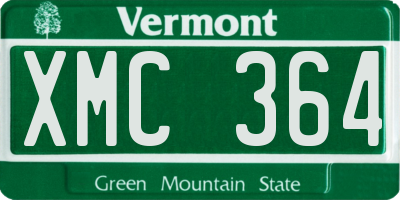 VT license plate XMC364