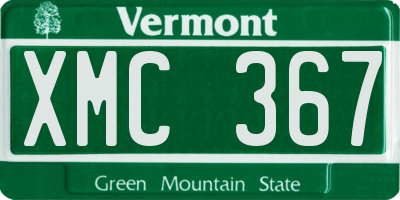 VT license plate XMC367