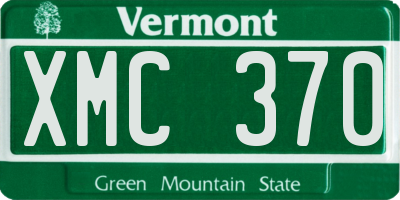 VT license plate XMC370