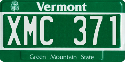 VT license plate XMC371