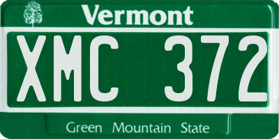 VT license plate XMC372