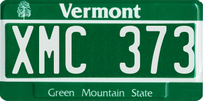 VT license plate XMC373