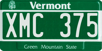 VT license plate XMC375