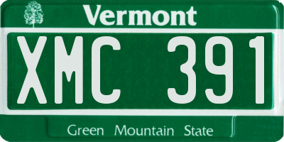 VT license plate XMC391