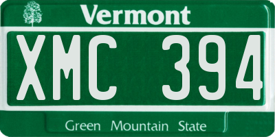 VT license plate XMC394