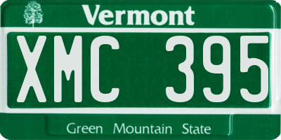 VT license plate XMC395