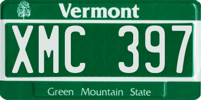 VT license plate XMC397