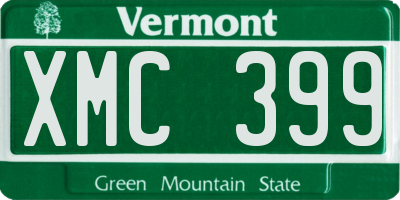 VT license plate XMC399