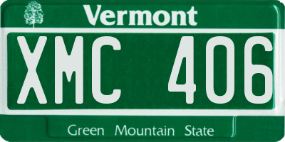 VT license plate XMC406