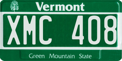 VT license plate XMC408