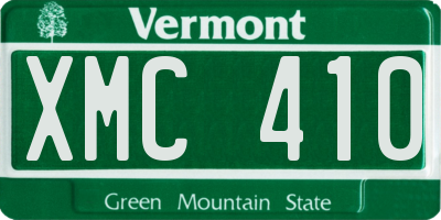 VT license plate XMC410