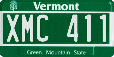 VT license plate XMC411