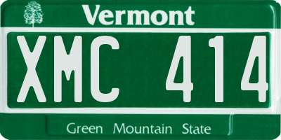 VT license plate XMC414