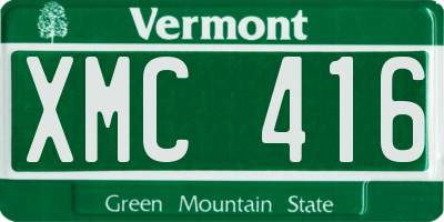 VT license plate XMC416