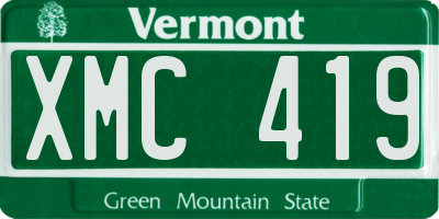 VT license plate XMC419