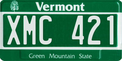 VT license plate XMC421