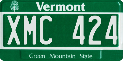 VT license plate XMC424