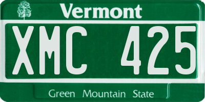 VT license plate XMC425